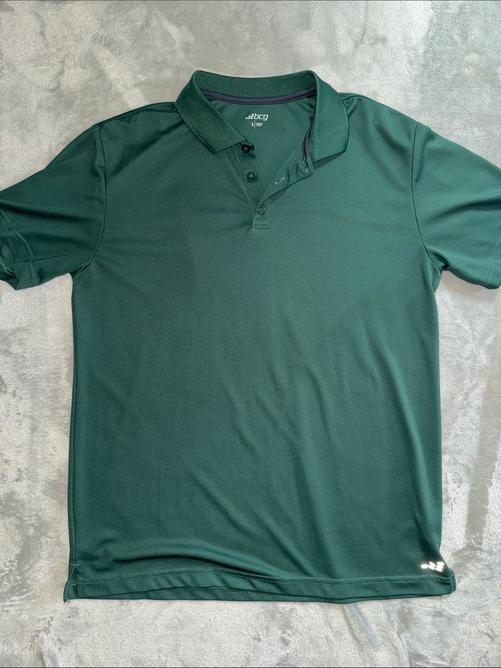 bcg Men's Deep Green Athletic Polo